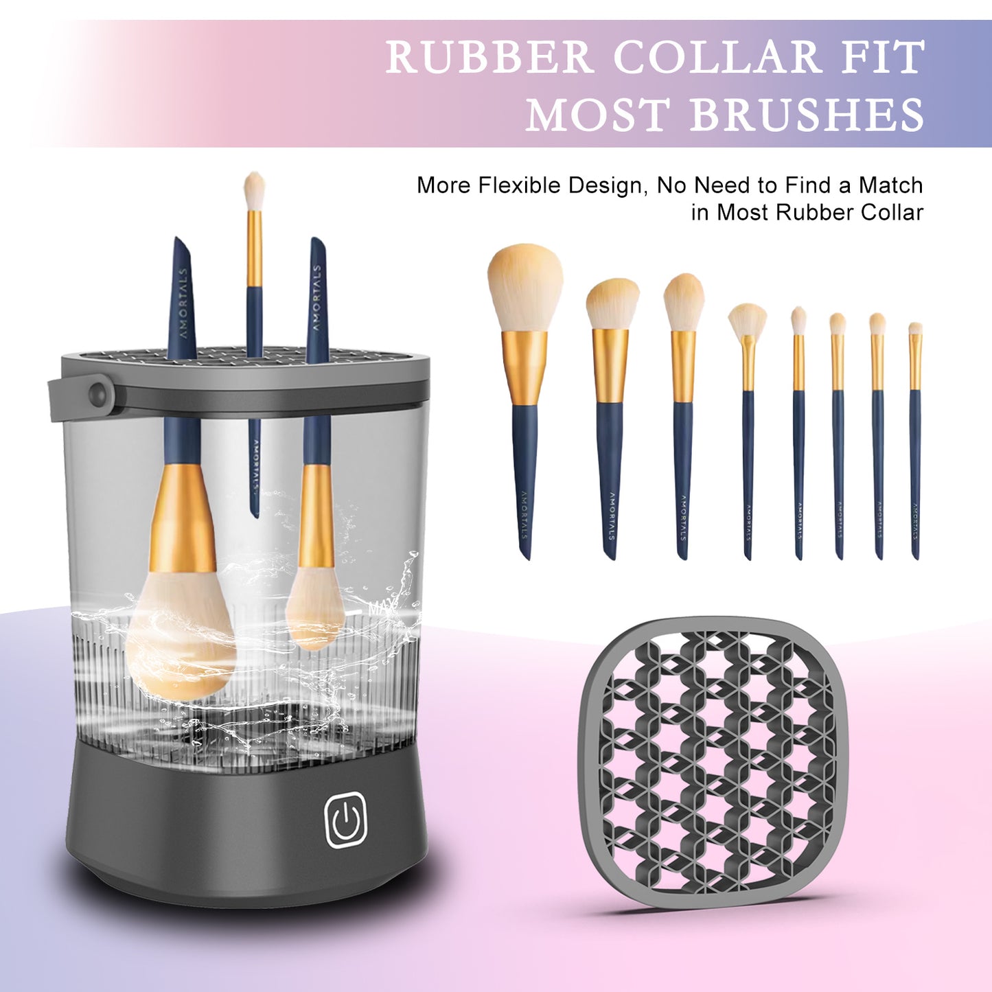 Electric Makeup Brush Cleaner - 9000 RPM Makeup Brush Cleaning Machine, Cleaner For Makeup Sponges And Brushes