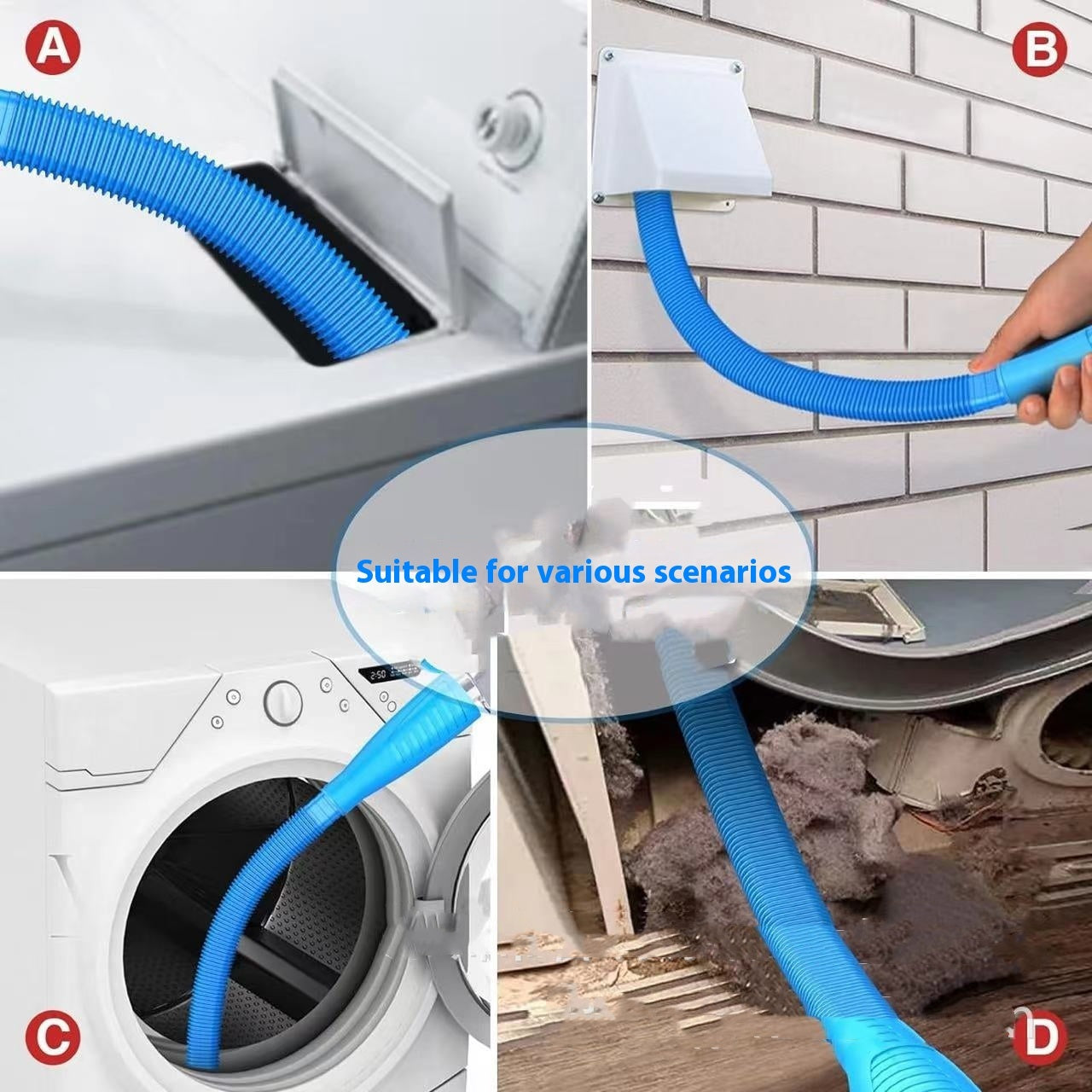 Washing Machine Cleaning Brush Three-piece Dryer Ventilation Cleaning Brush