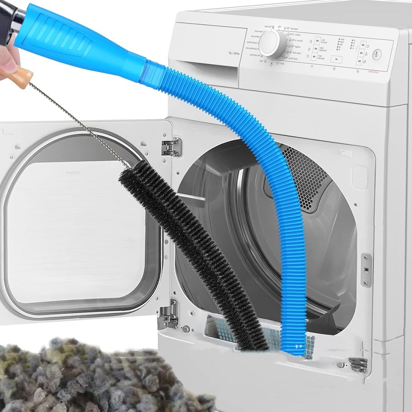 Washing Machine Cleaning Brush Three-piece Dryer Ventilation Cleaning Brush
